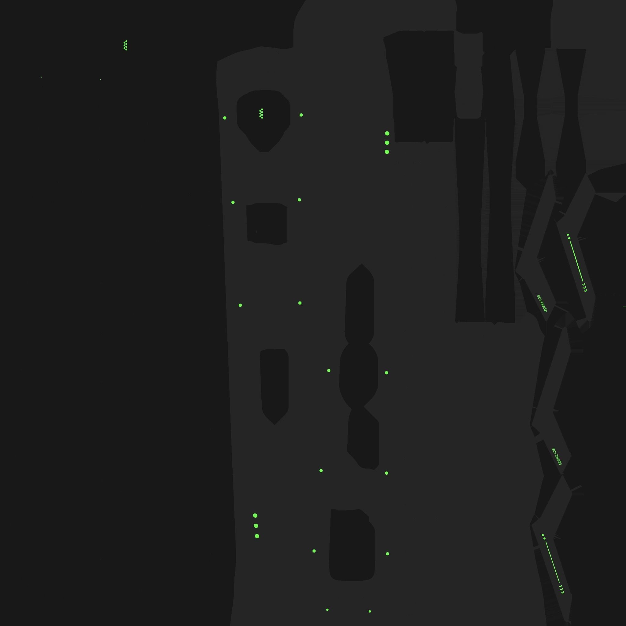 SciFi Sword B03 Black Green - Sci Fi Weapon Design Low-poly 3D model_19