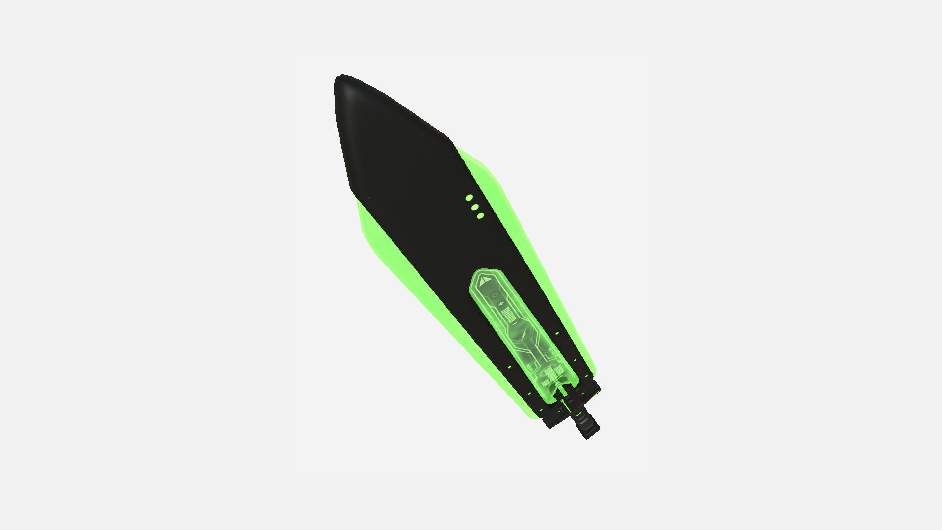SciFi Sword B03 Black Green - Sci Fi Weapon Design Low-poly 3D model_2