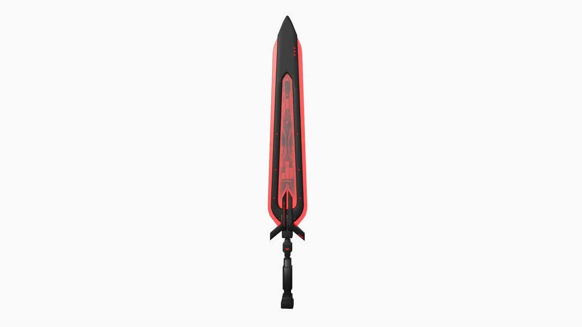 SciFi Sword B04 Black Red - Sci Fi Weapon Design Low-poly 3D model_0