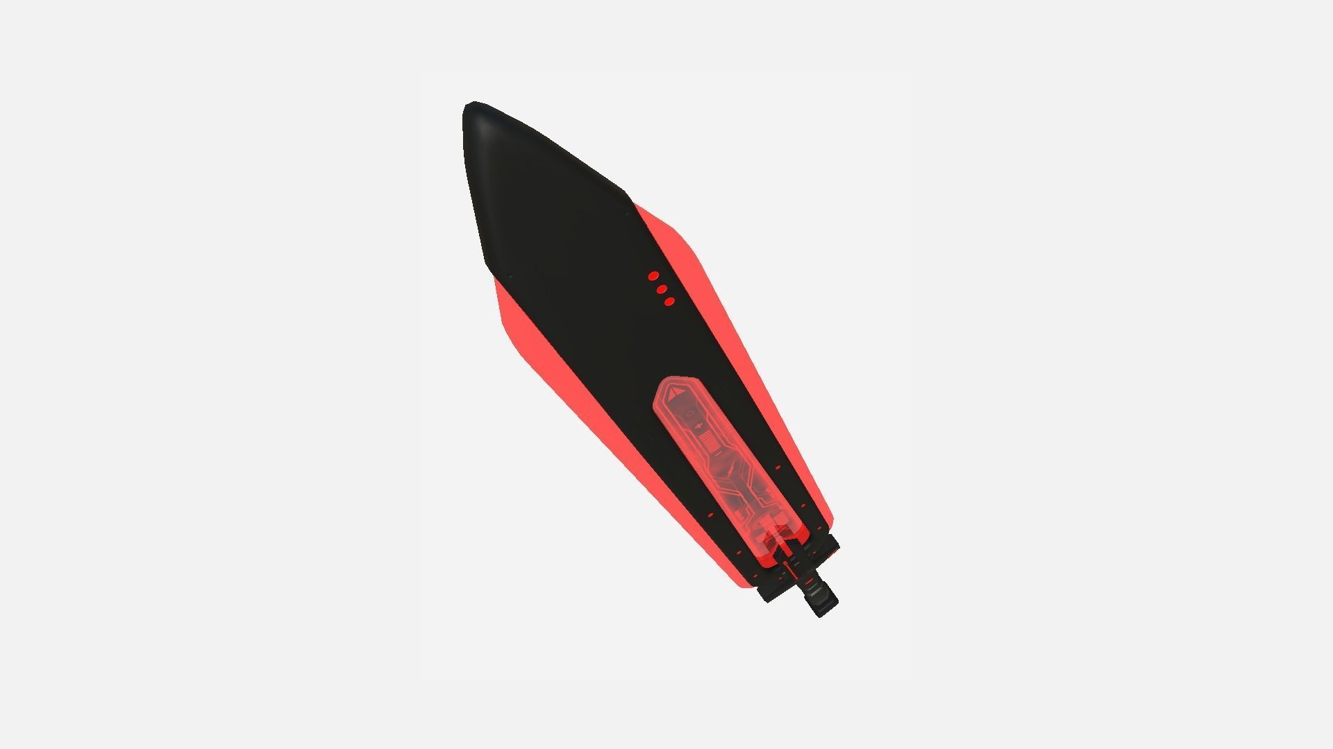 SciFi Sword B04 Black Red - Sci Fi Weapon Design Low-poly 3D model_2