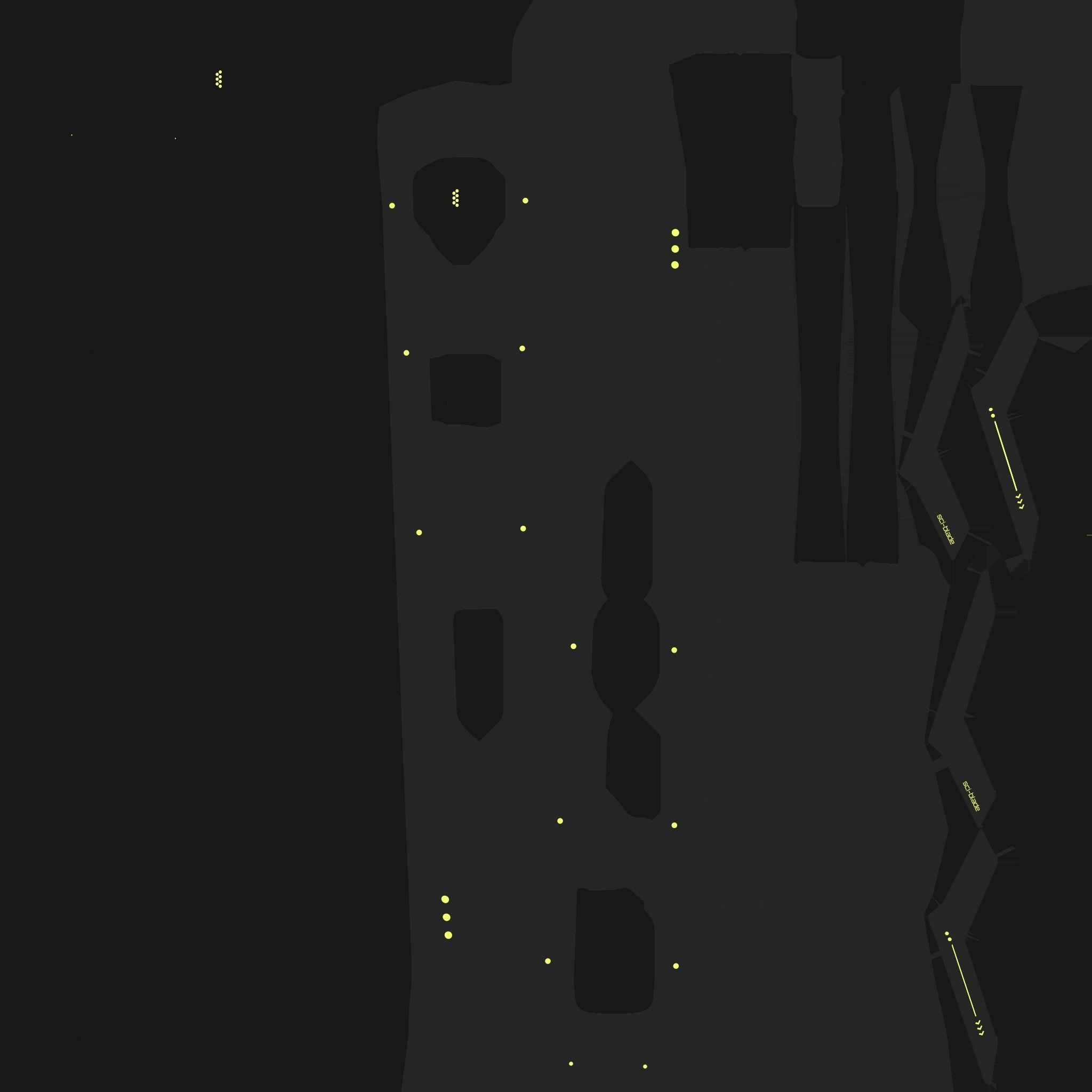 SciFi Sword B05 Black Yellow - Sci Fi Weapon Design Low-poly 3D model_19