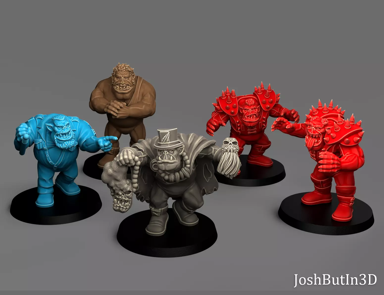 Orc Grapplaz 2 - Set of 5 3D print model