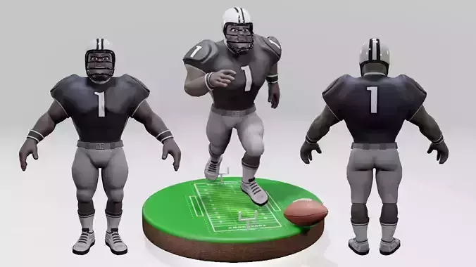 American Football Touchdown Character 01A