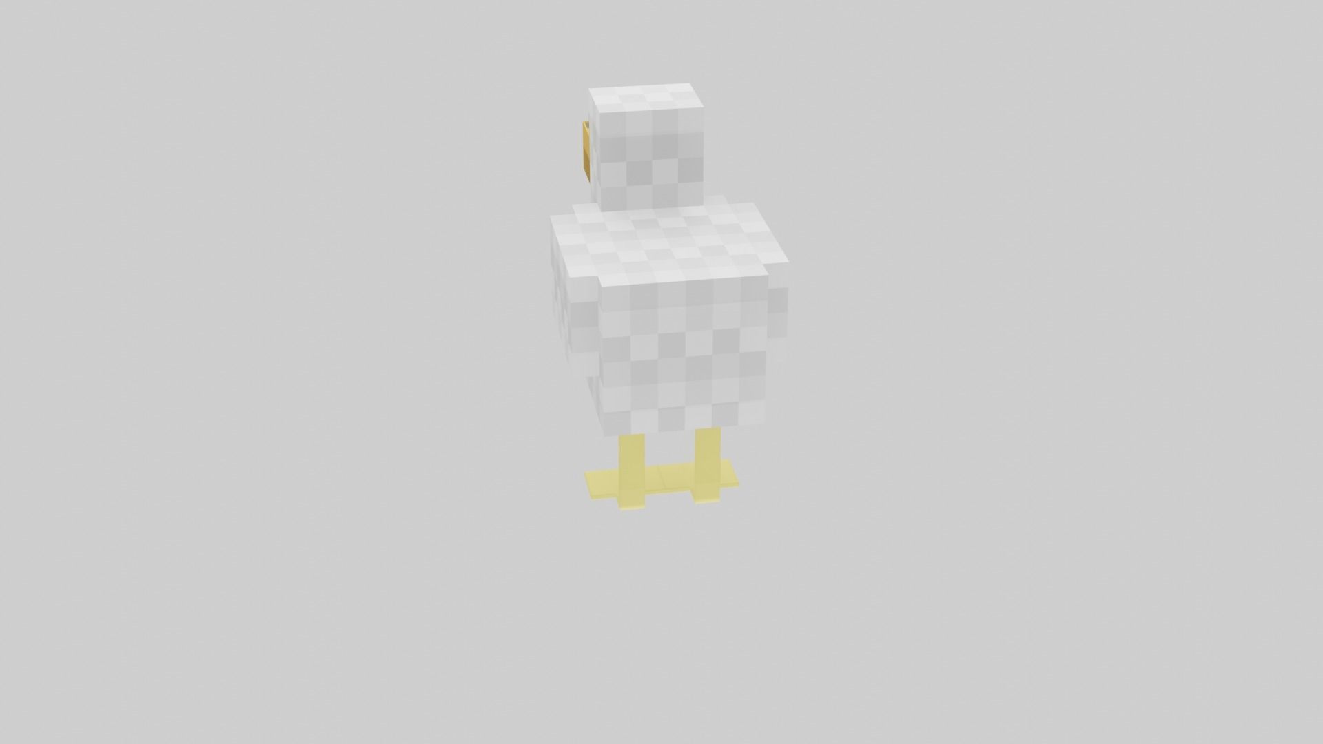 Minecraft chicken  Low-poly 3D model_32