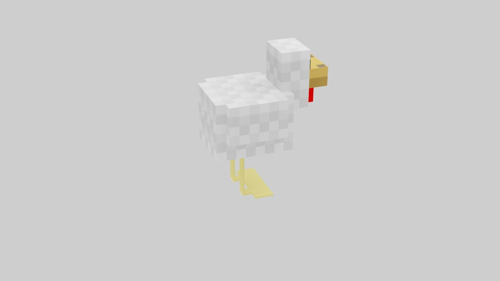 Minecraft chicken  Low-poly 3D model_36