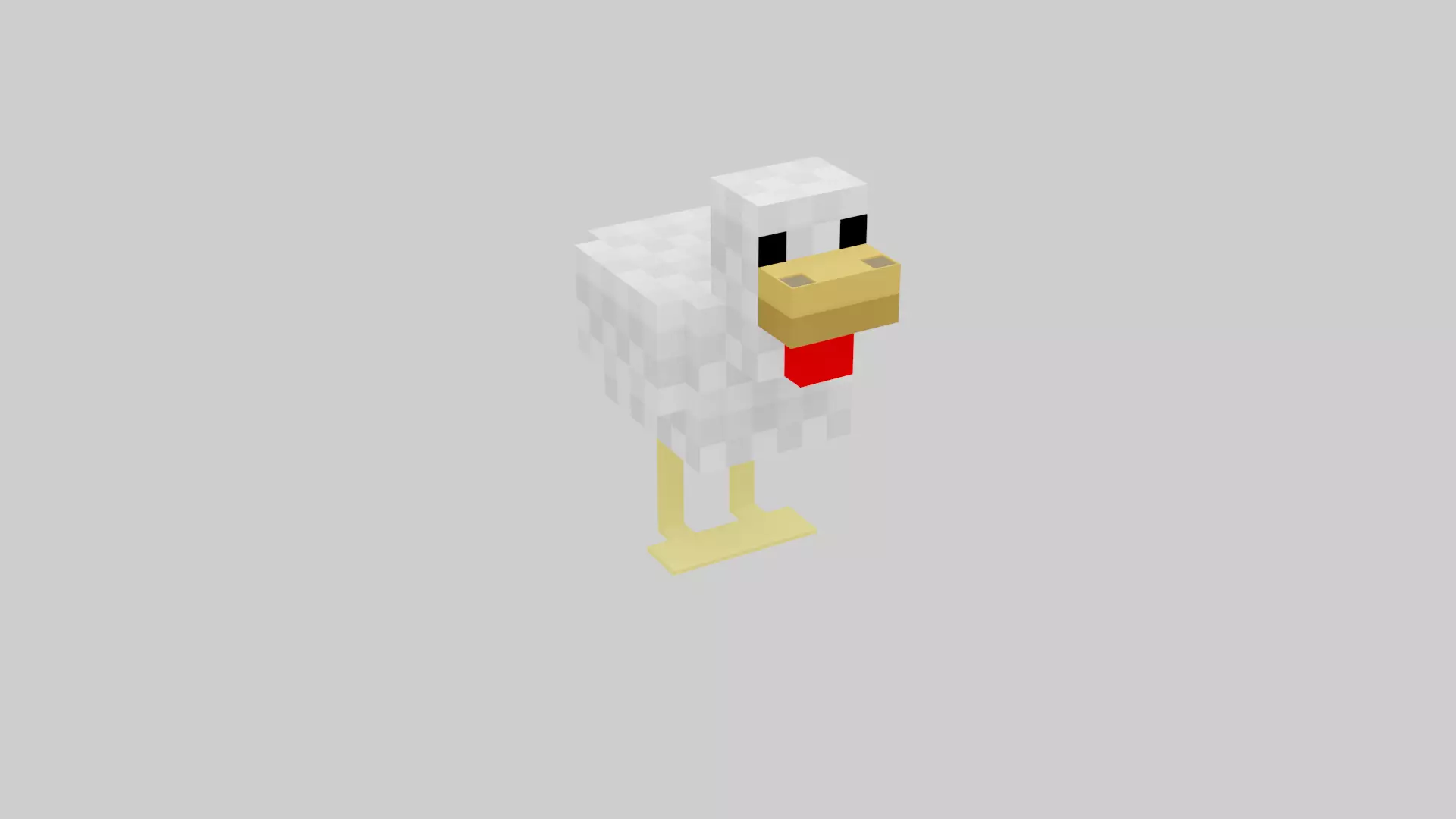 Minecraft chicken  Low-poly 3D model_0