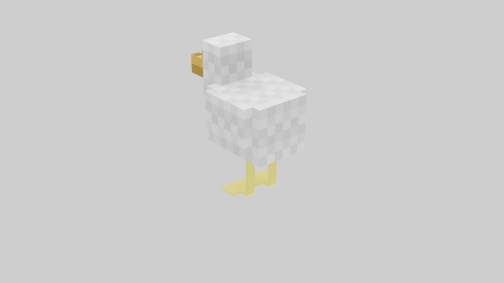 Minecraft chicken  Low-poly 3D model_29