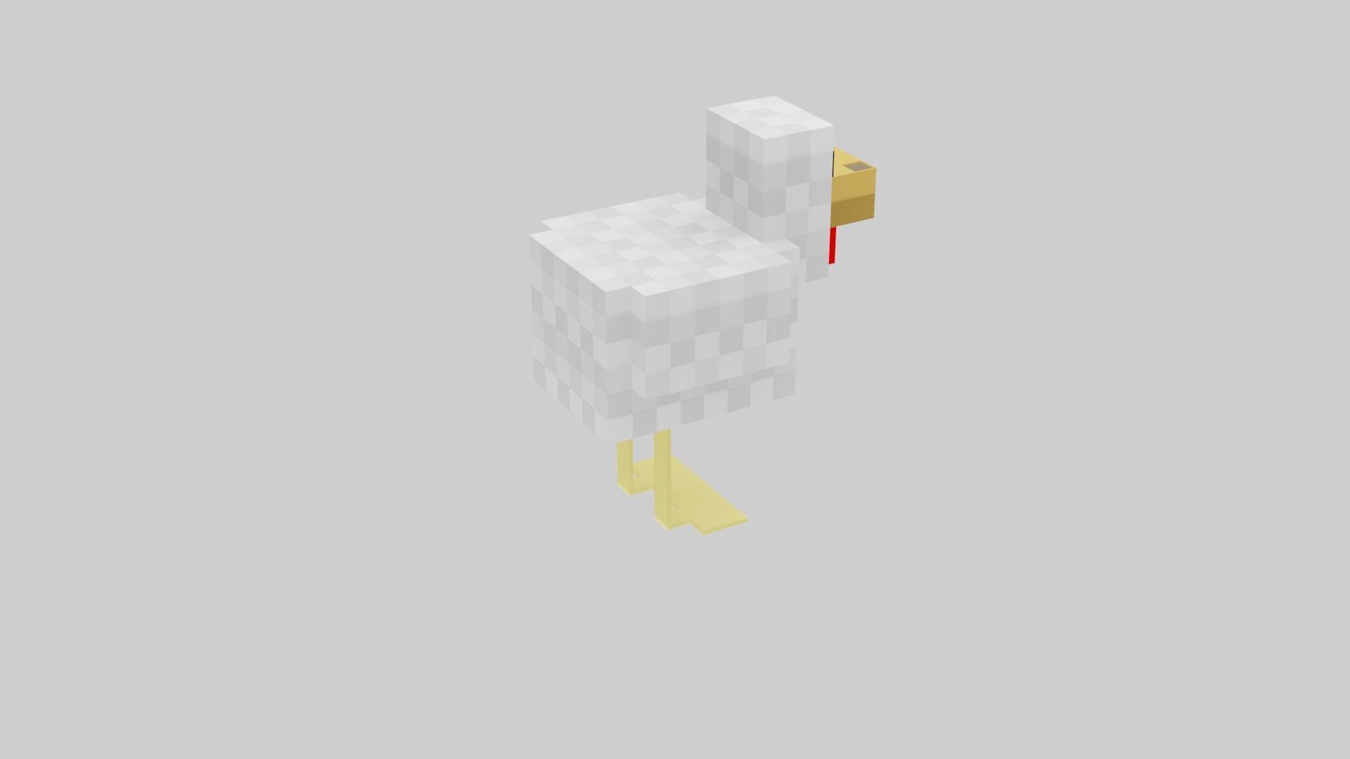 Minecraft chicken  Low-poly 3D model_35