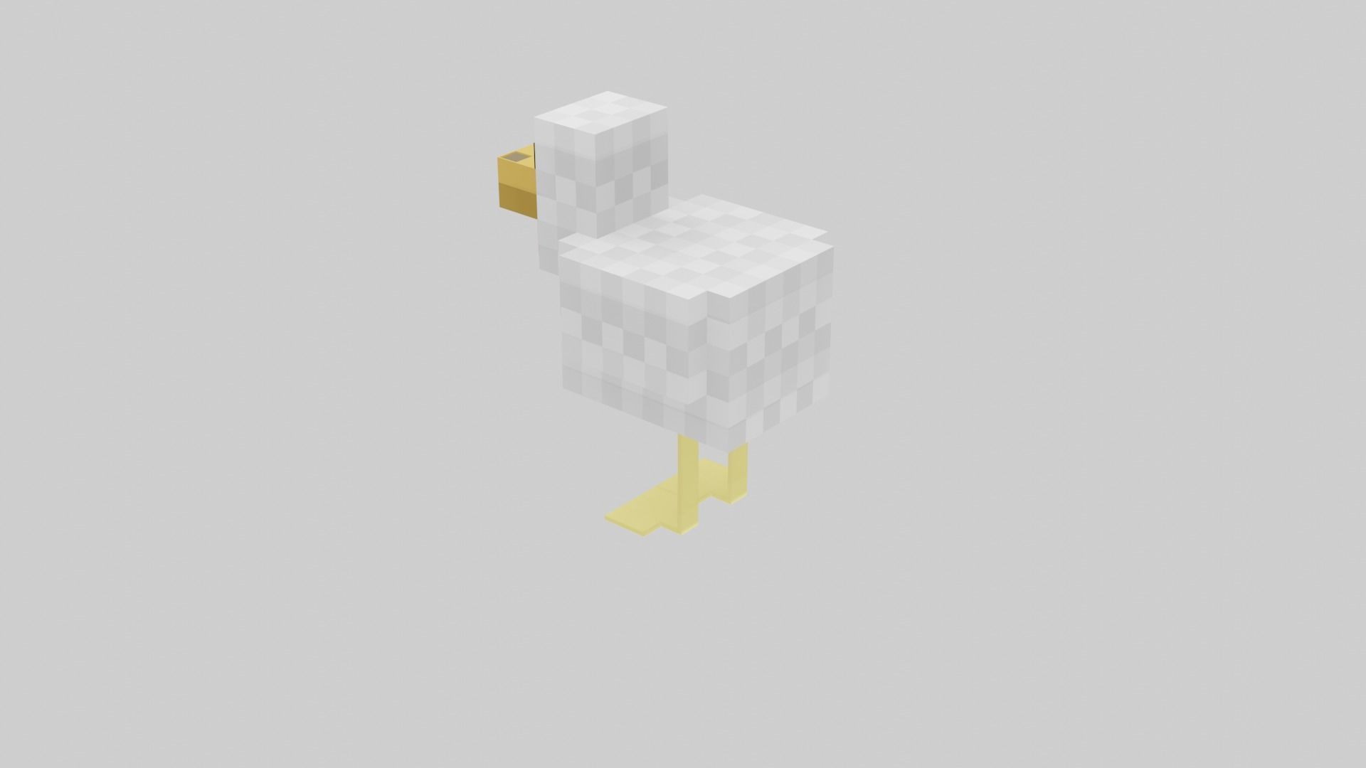 Minecraft chicken  Low-poly 3D model_28