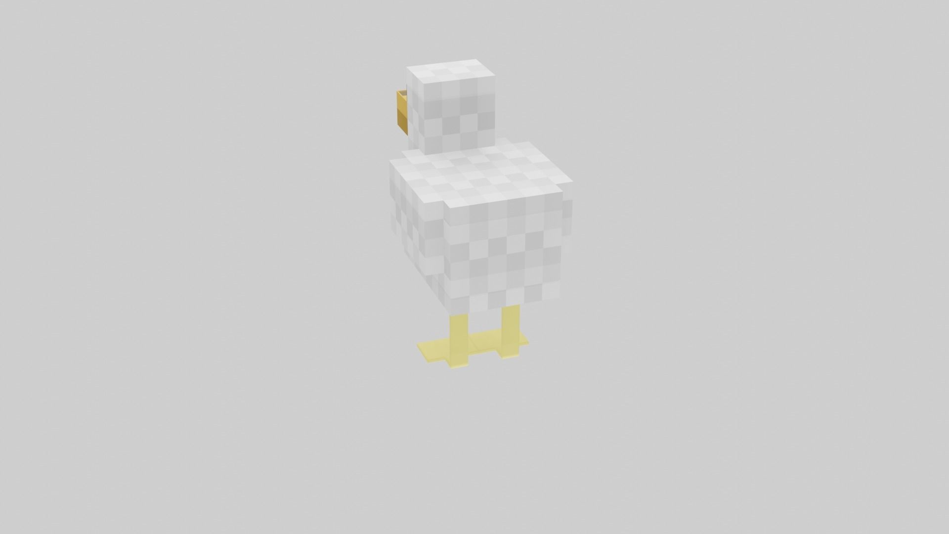 Minecraft chicken  Low-poly 3D model_31