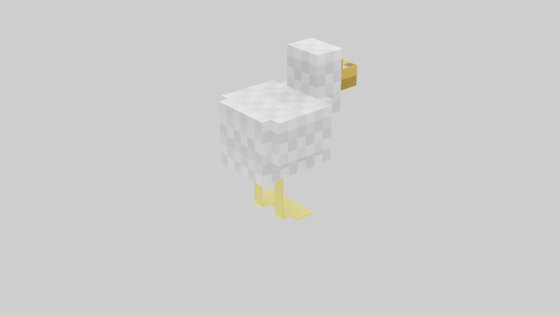 Minecraft chicken  Low-poly 3D model_34