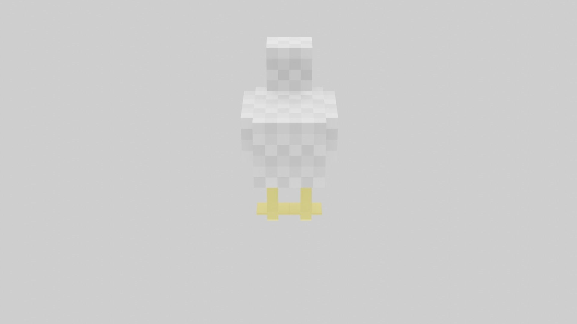 Minecraft chicken  Low-poly 3D model_33