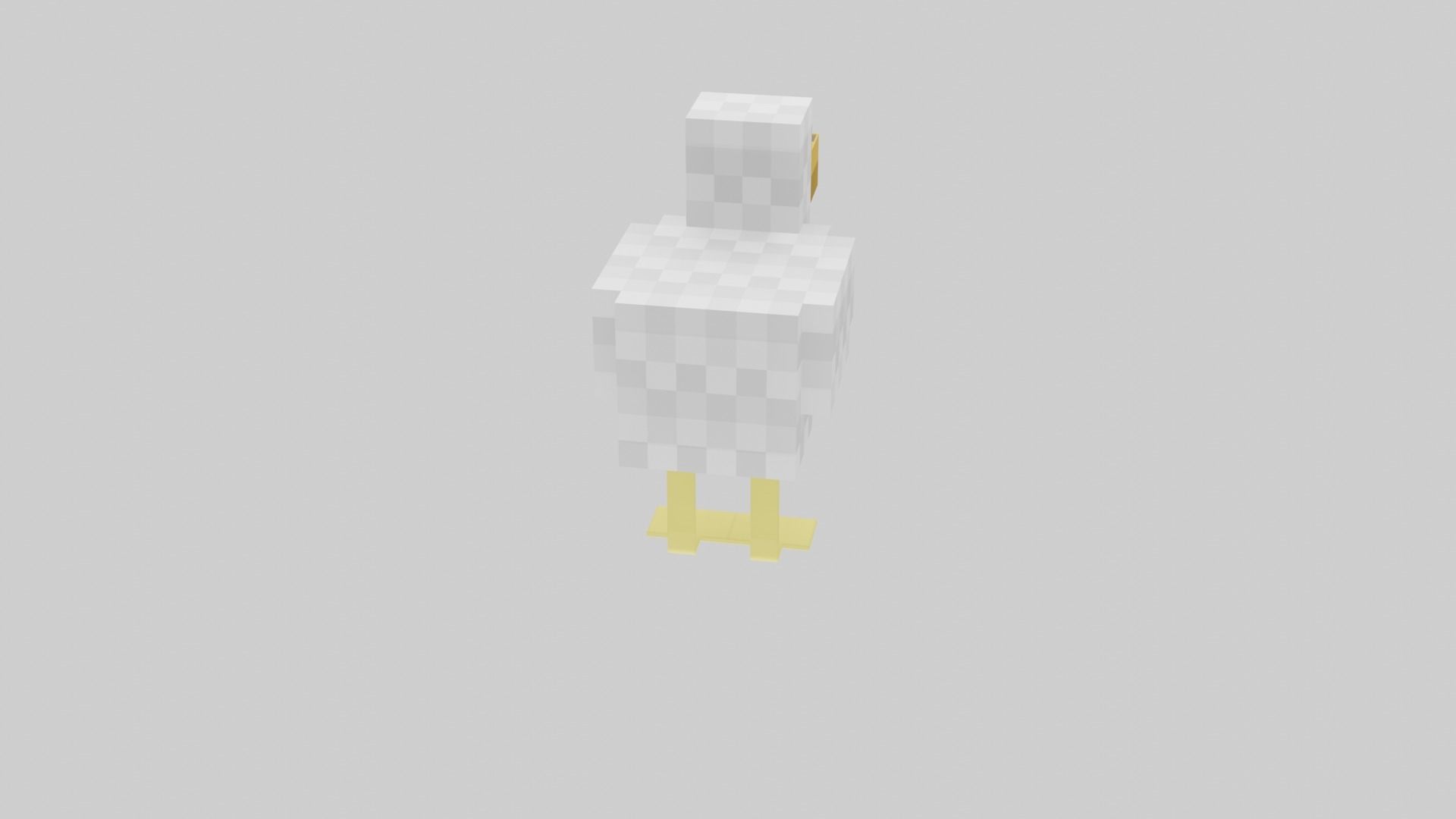 Minecraft chicken  Low-poly 3D model_7