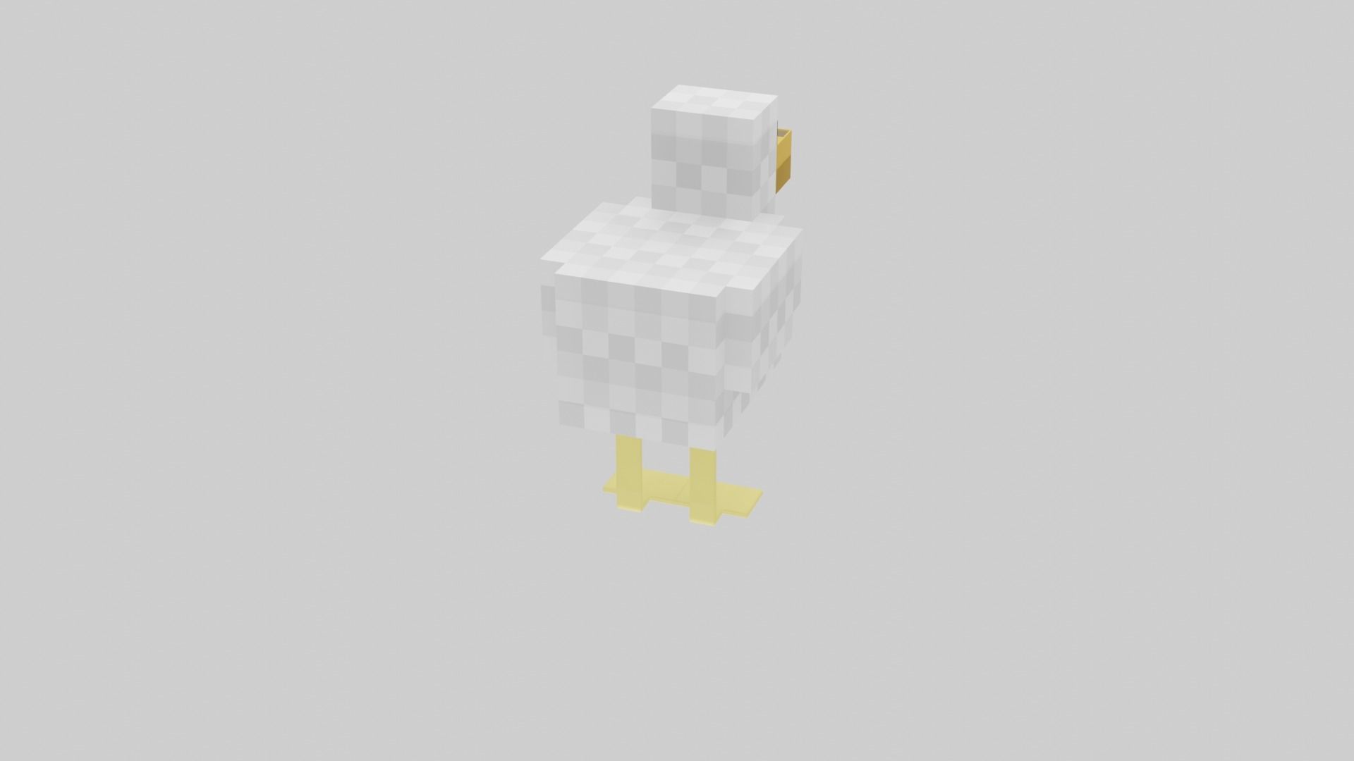 Minecraft chicken  Low-poly 3D model_8