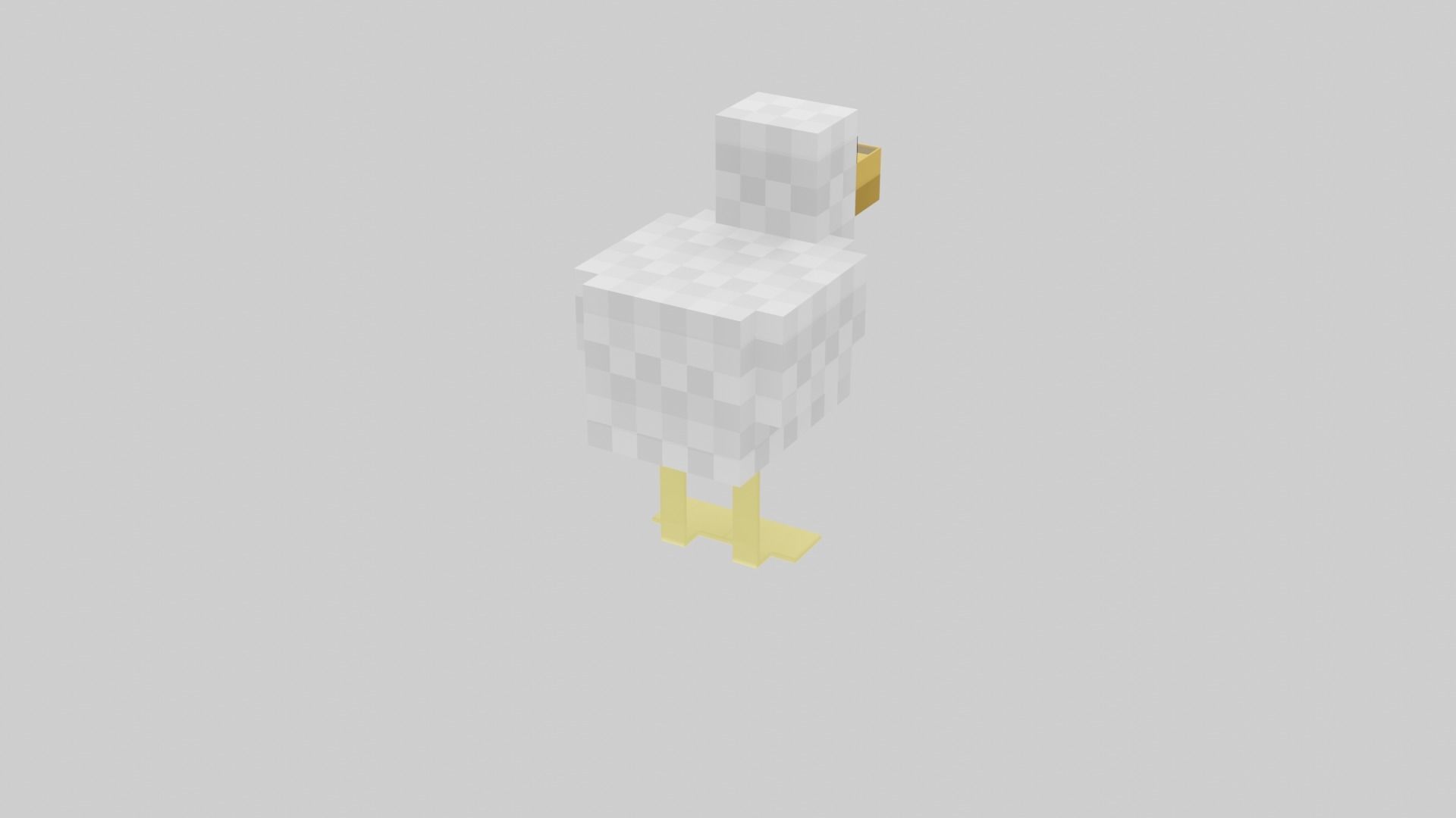Minecraft chicken  Low-poly 3D model_16
