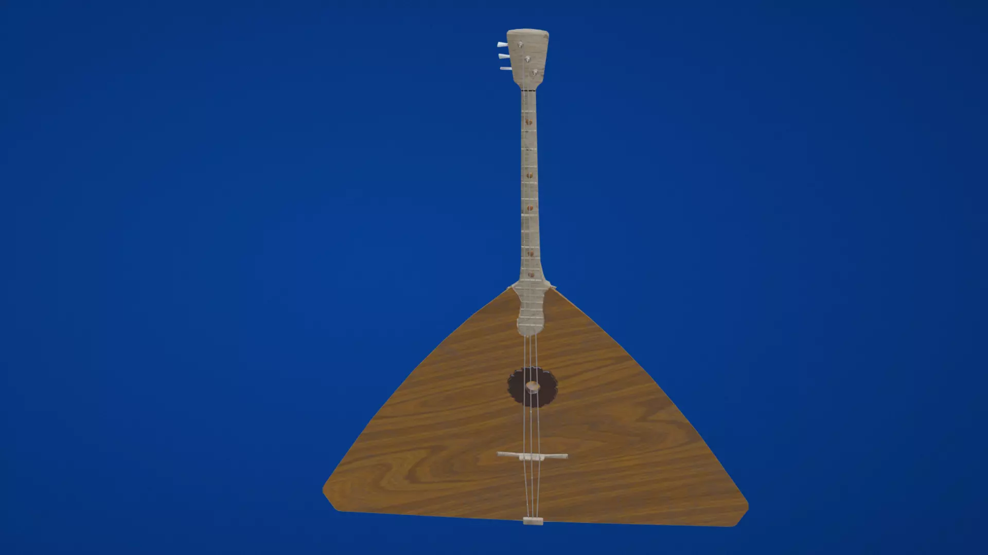 Balalaika triangular lute Low-poly 3D model