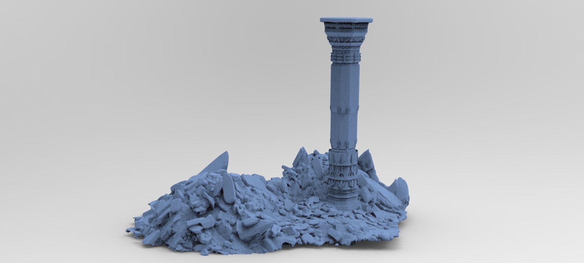Dantes Underworld Stone rock pillars 2 3D model_1
