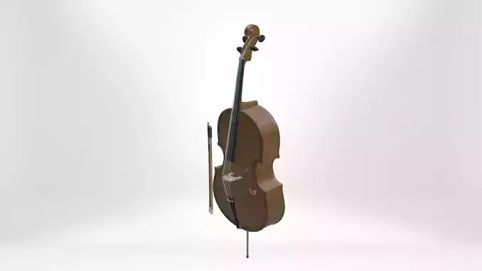 Cello - Violoncello Low-poly 3D model