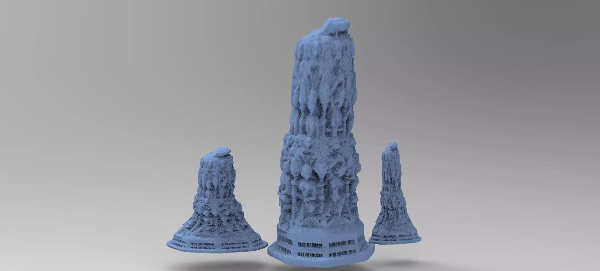 Dantes Underworld Ancient Stone Carved rock 3 3D model_0