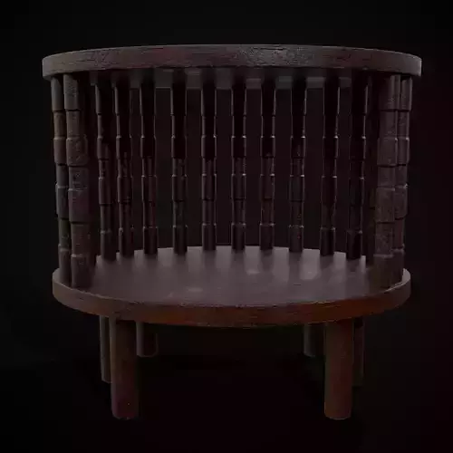 Elegant Wooden Oval Night Stand Table