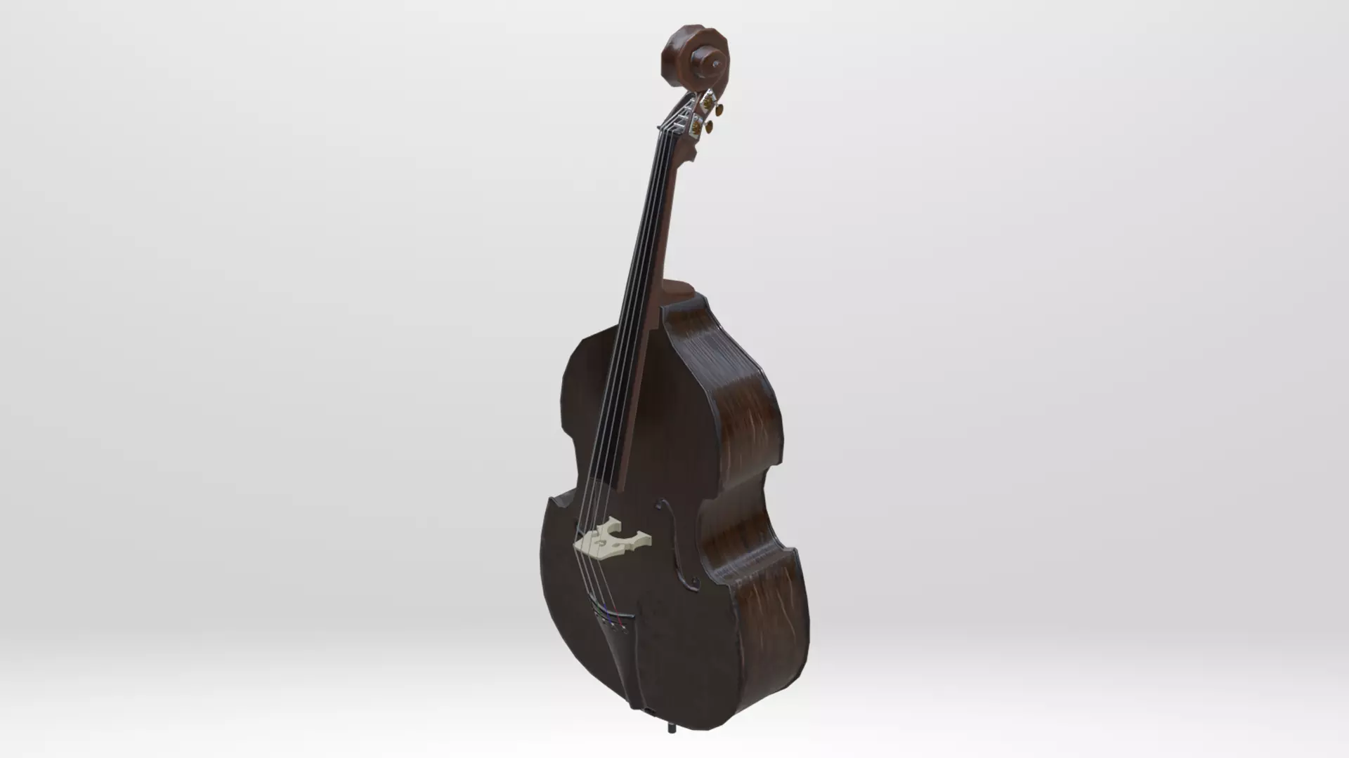 Double Bass Low-poly 3D model