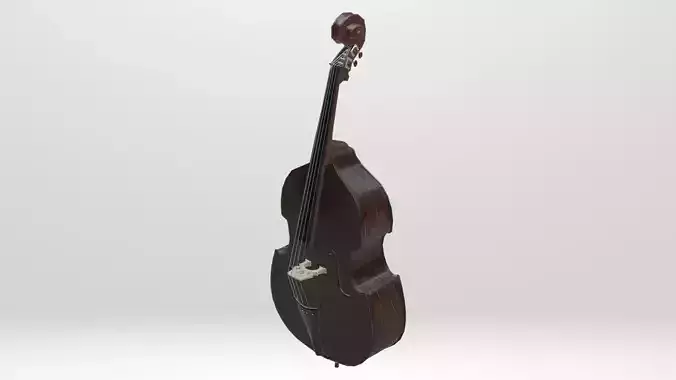 Double Bass Low-poly 3D model