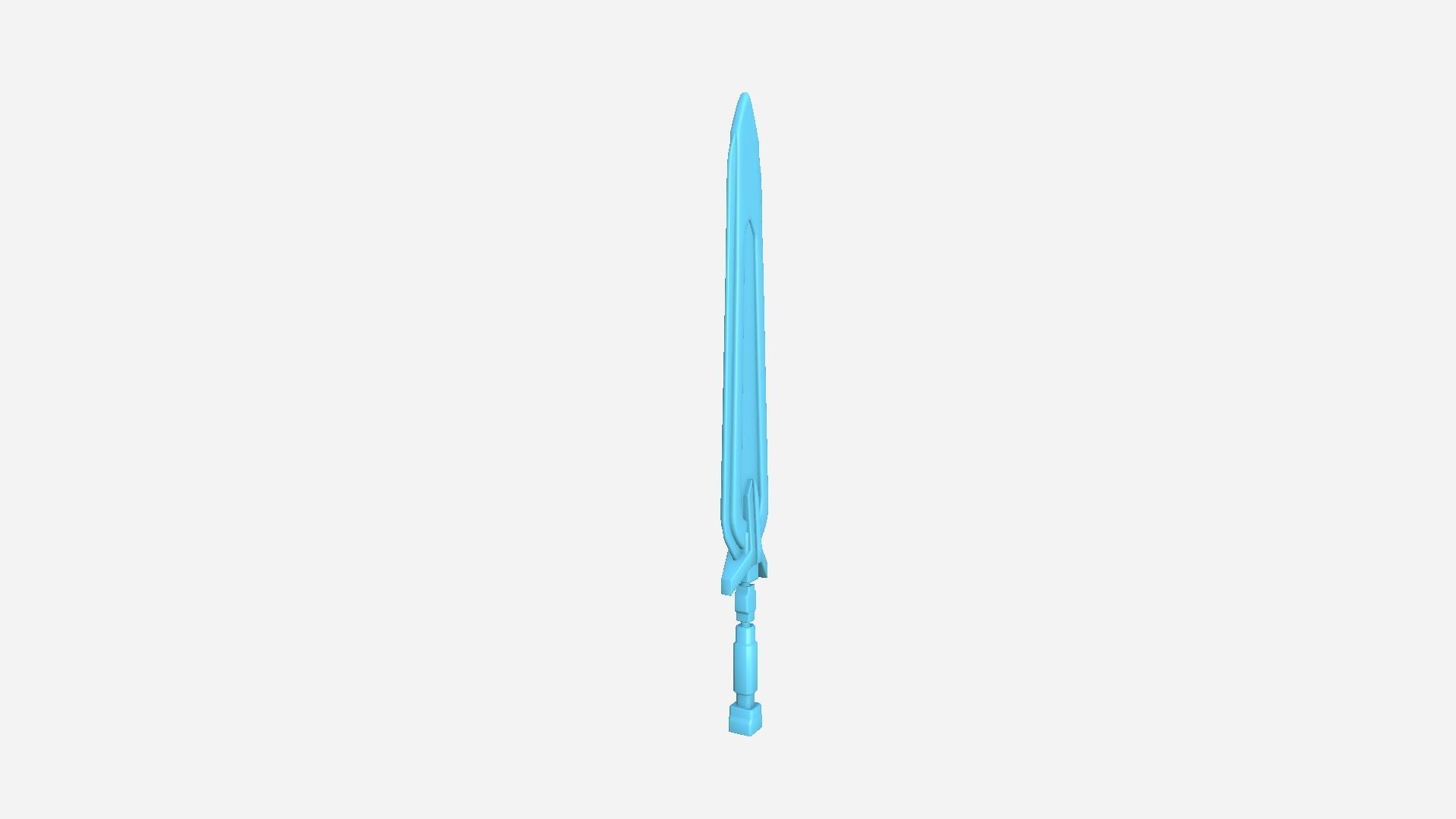 SciFi Sword B06 Full White - Sci Fi Weapon Design Low-poly 3D model_10