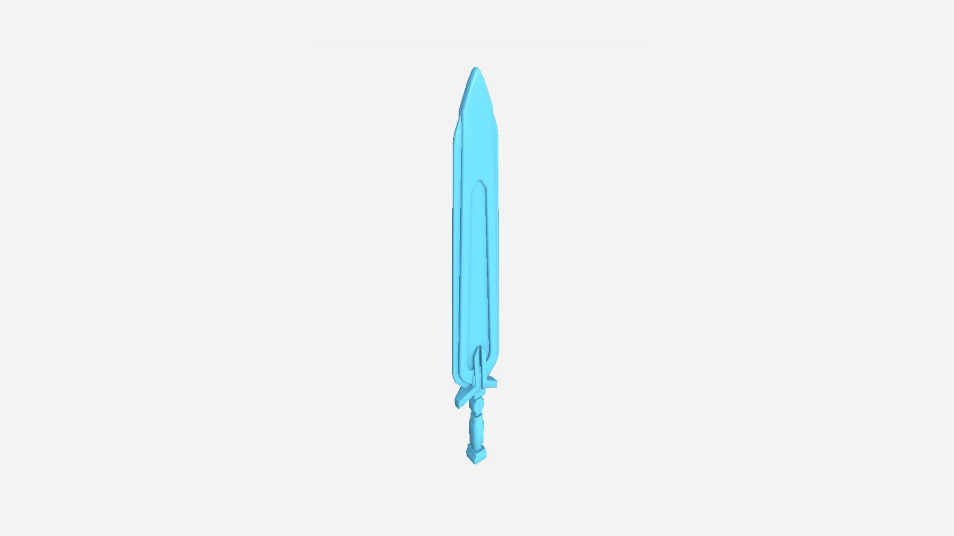 SciFi Sword B06 Full White - Sci Fi Weapon Design Low-poly 3D model_8