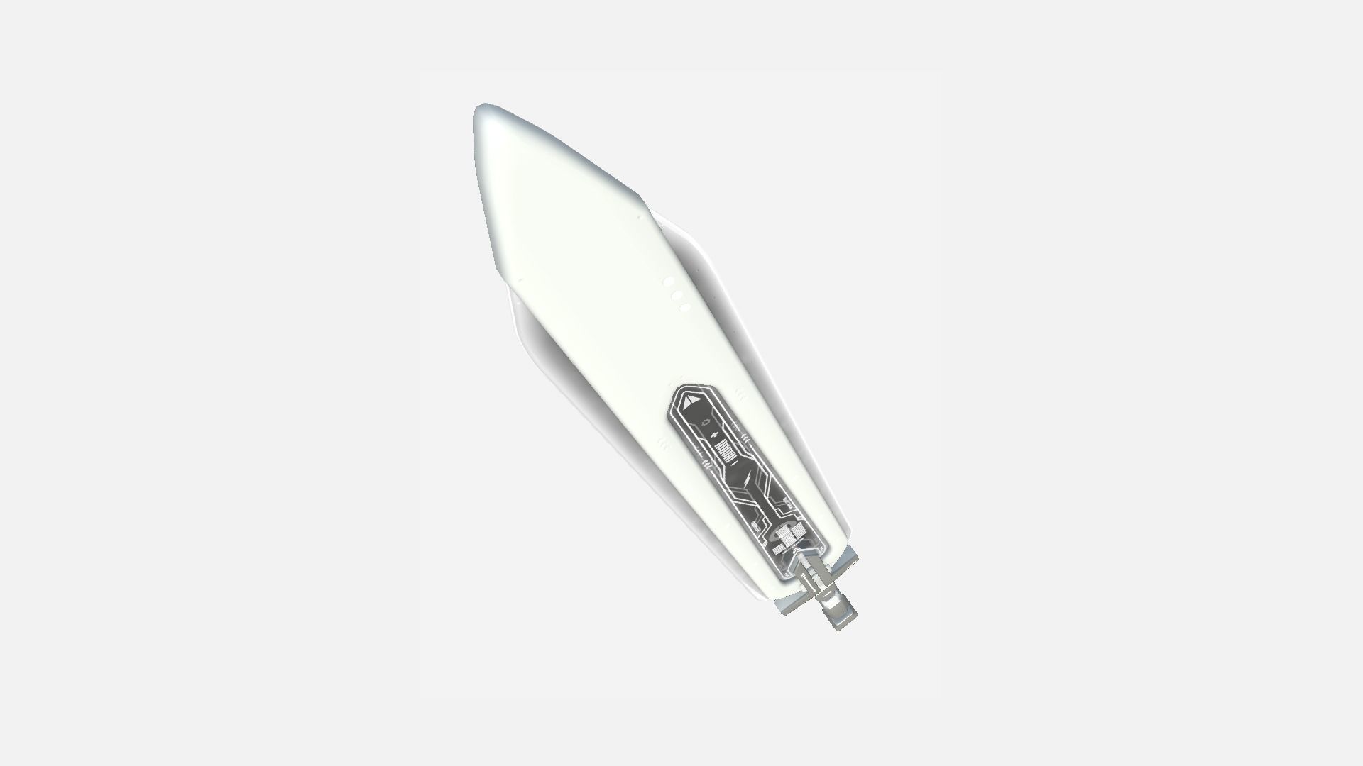 SciFi Sword B06 Full White - Sci Fi Weapon Design Low-poly 3D model_2