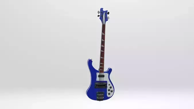 Electric  Bass Low-poly 3D model