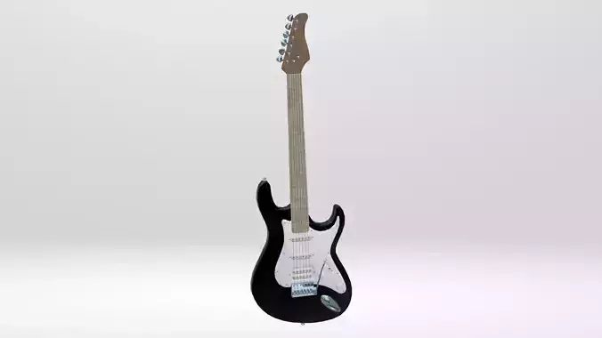Electric Guitar Low-poly 3D model