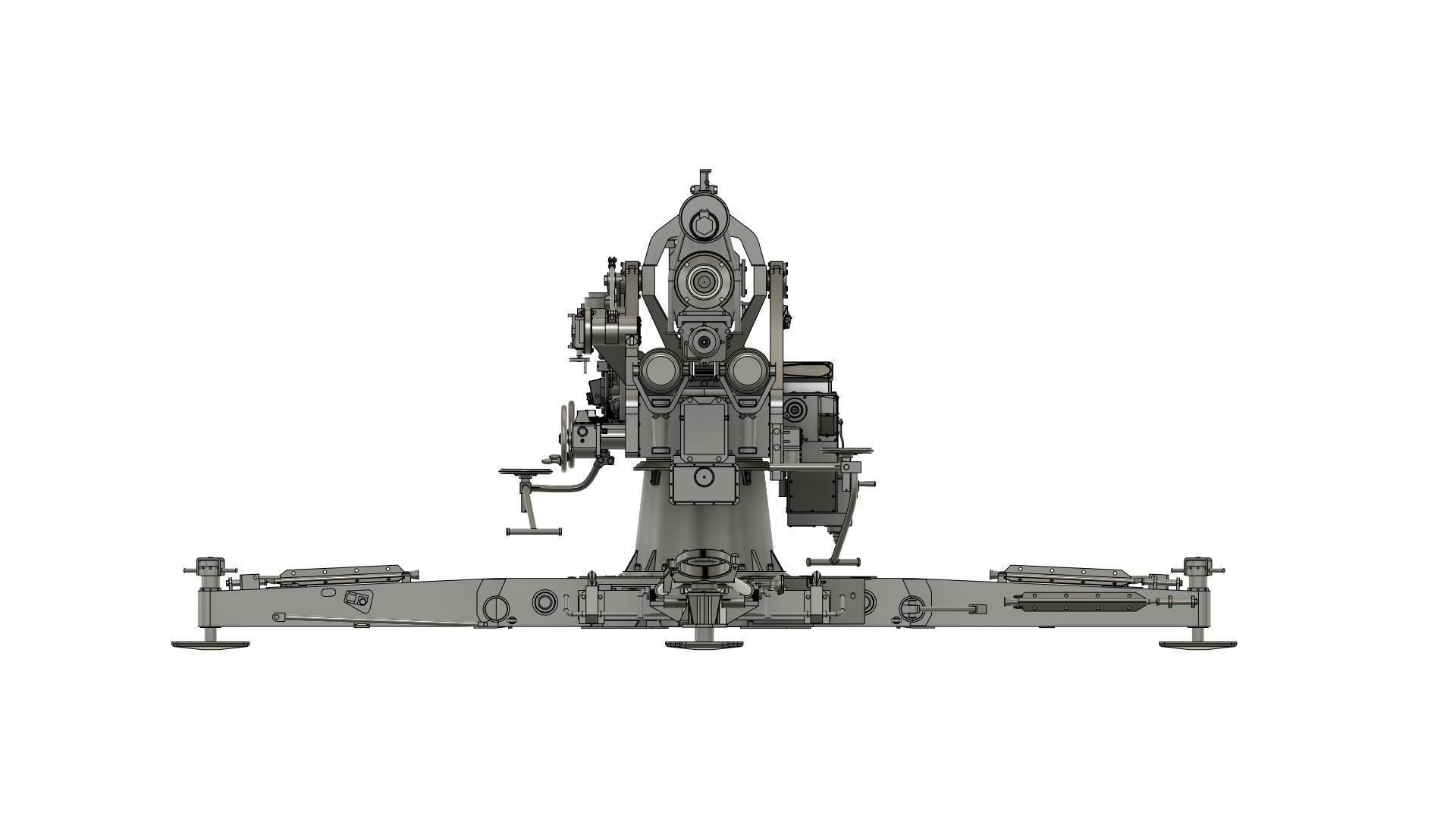 Flak 36 German anti-aircraft gun 3D print model  BASIC MODEL 3D print model_28