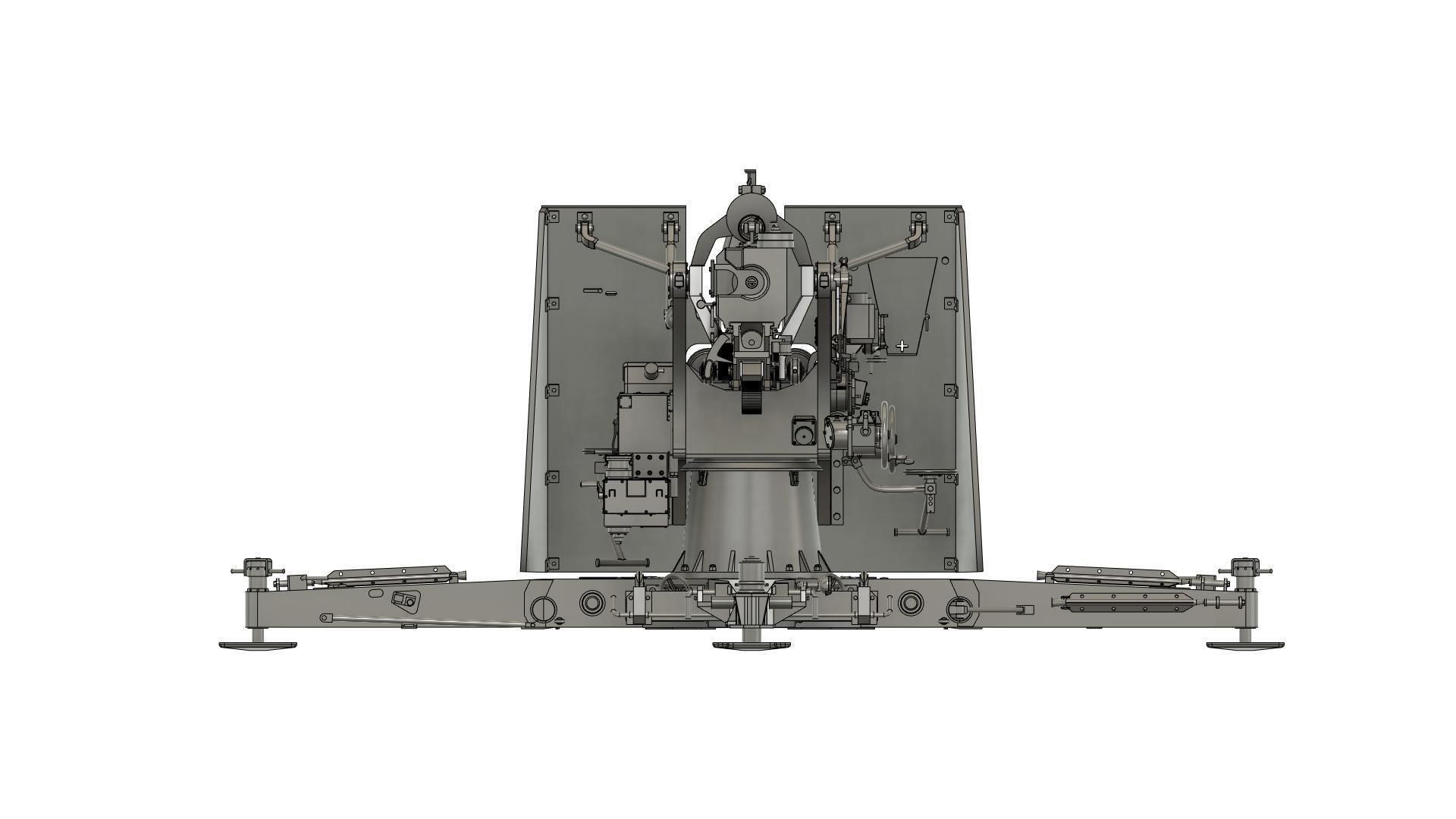 Flak 36 German anti-aircraft gun 3D print model  BASIC MODEL 3D print model_25