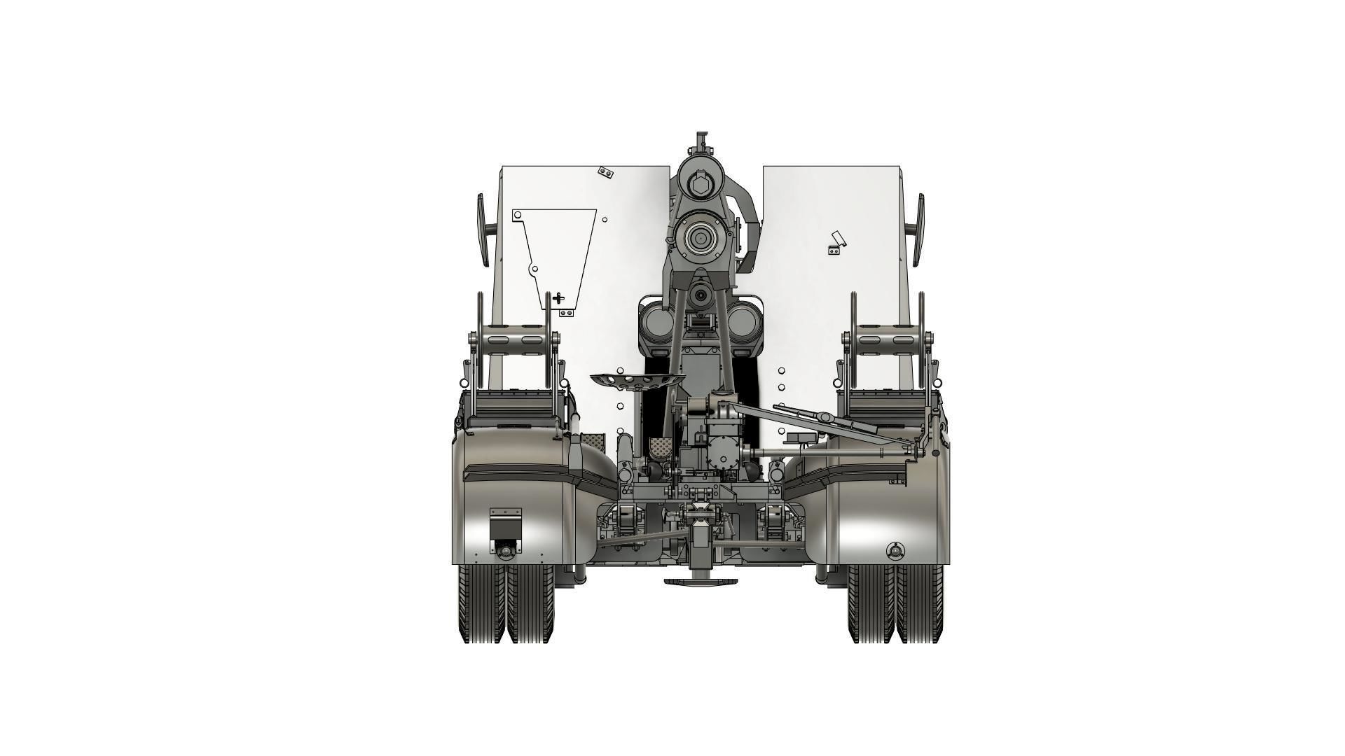 Flak 36 German anti-aircraft gun 3D print model  BASIC MODEL 3D print model_19
