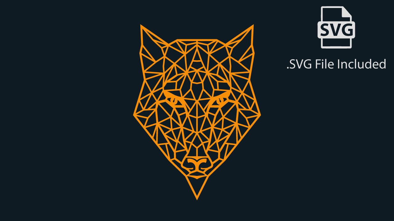 Wolf Stylized Wireframe Pendant Amulet Necklace 3D print model_2