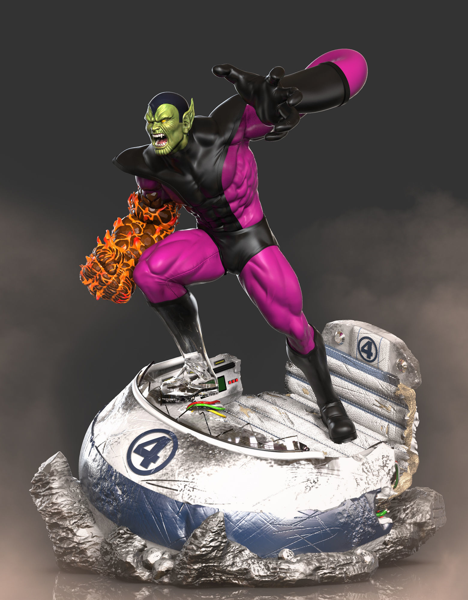 Super Skrull stl file 3D print model_8