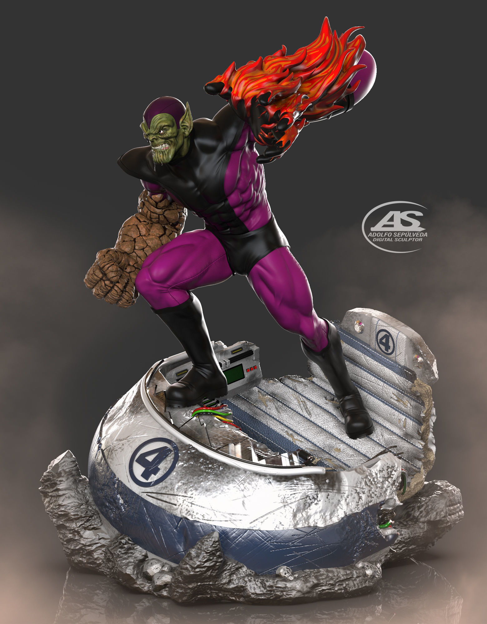 Super Skrull stl file 3D print model_26