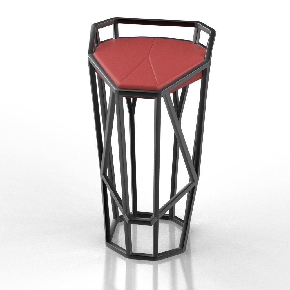 Bar chair octa 3D model_6