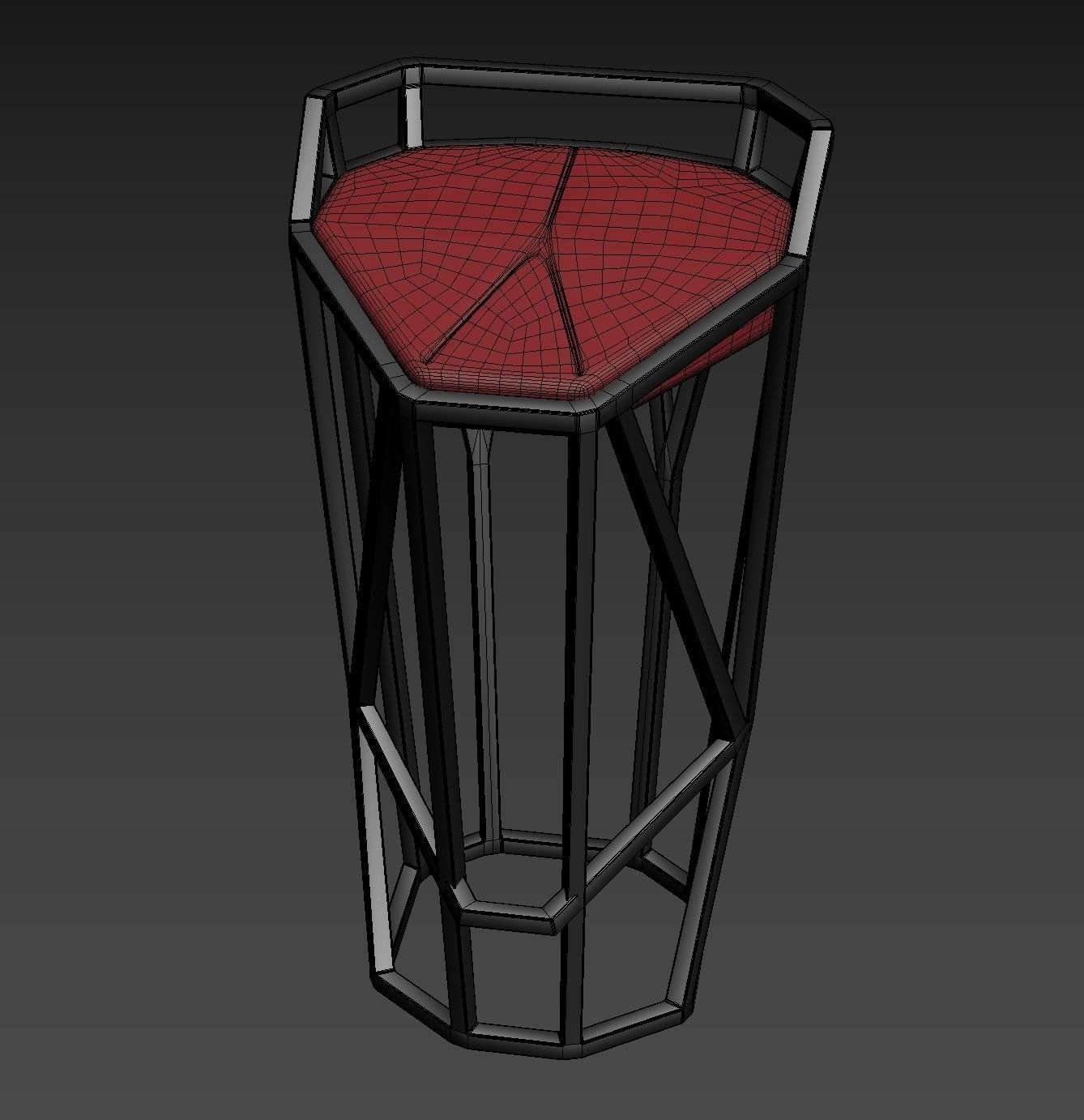 Bar chair octa 3D model_7