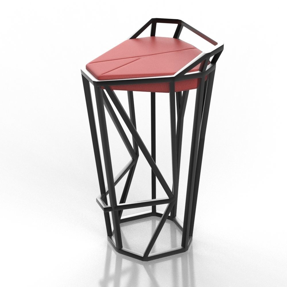 Bar chair octa 3D model_12