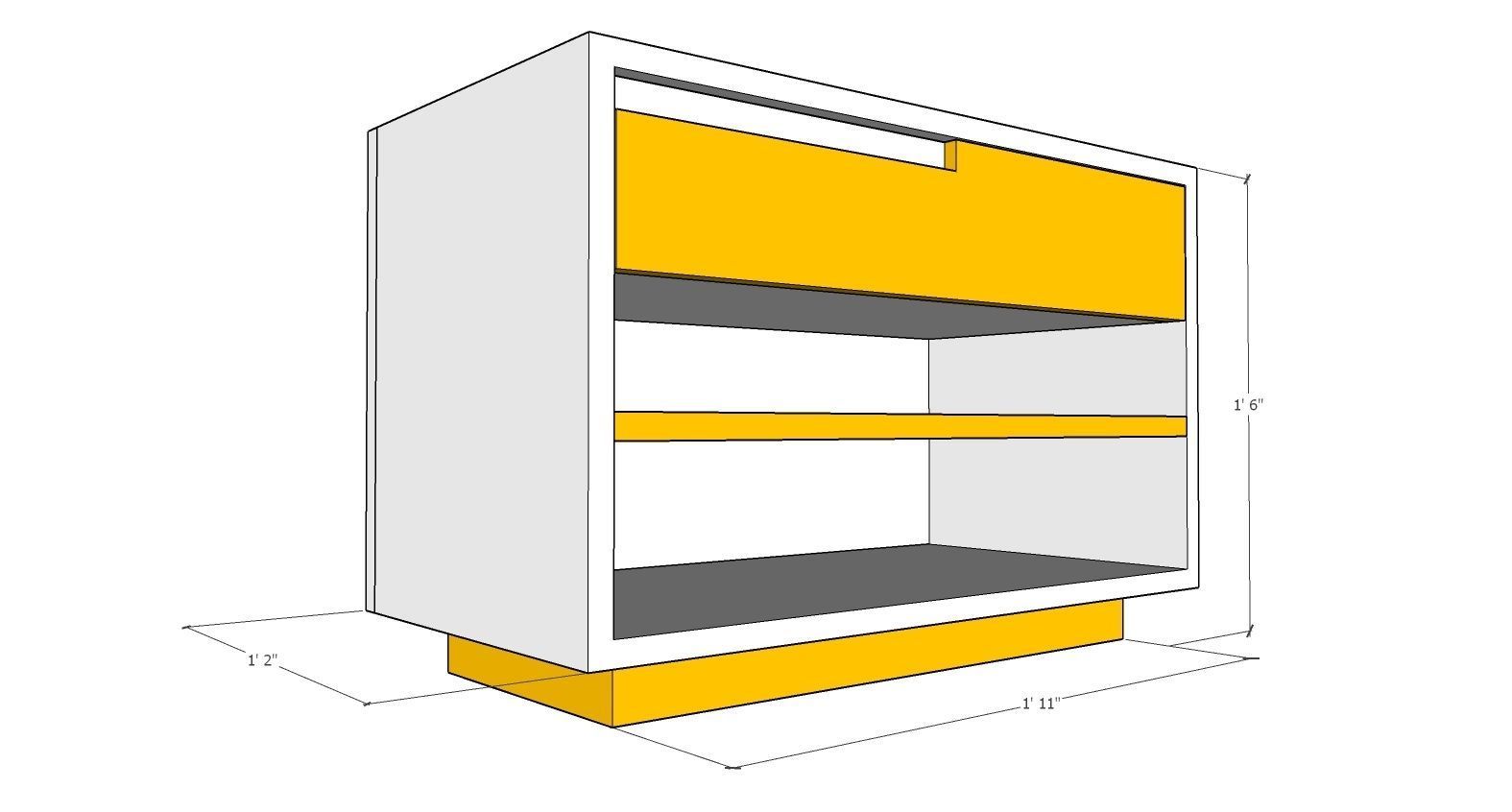 Nightstands bookcase Free 3D model_3