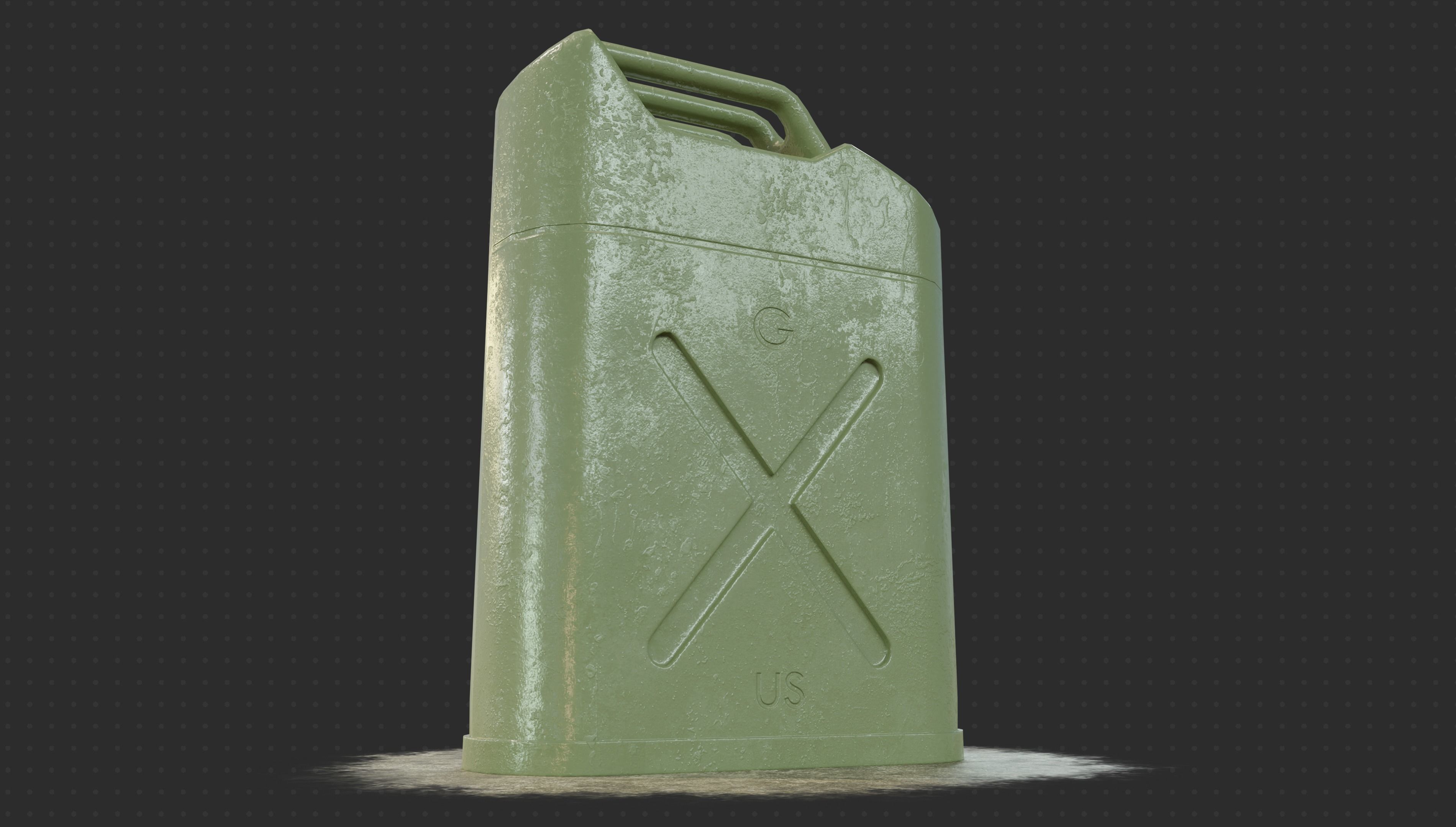 Gameready PBR Jerrycan Low-poly 3D model_4