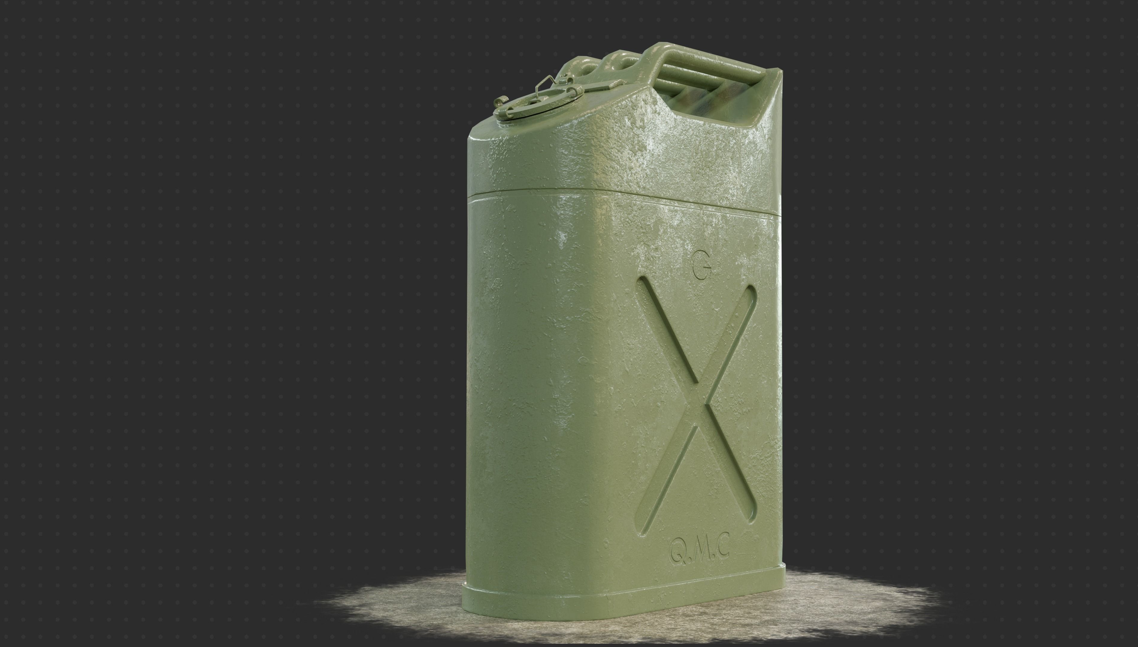 Gameready PBR Jerrycan Low-poly 3D model_7