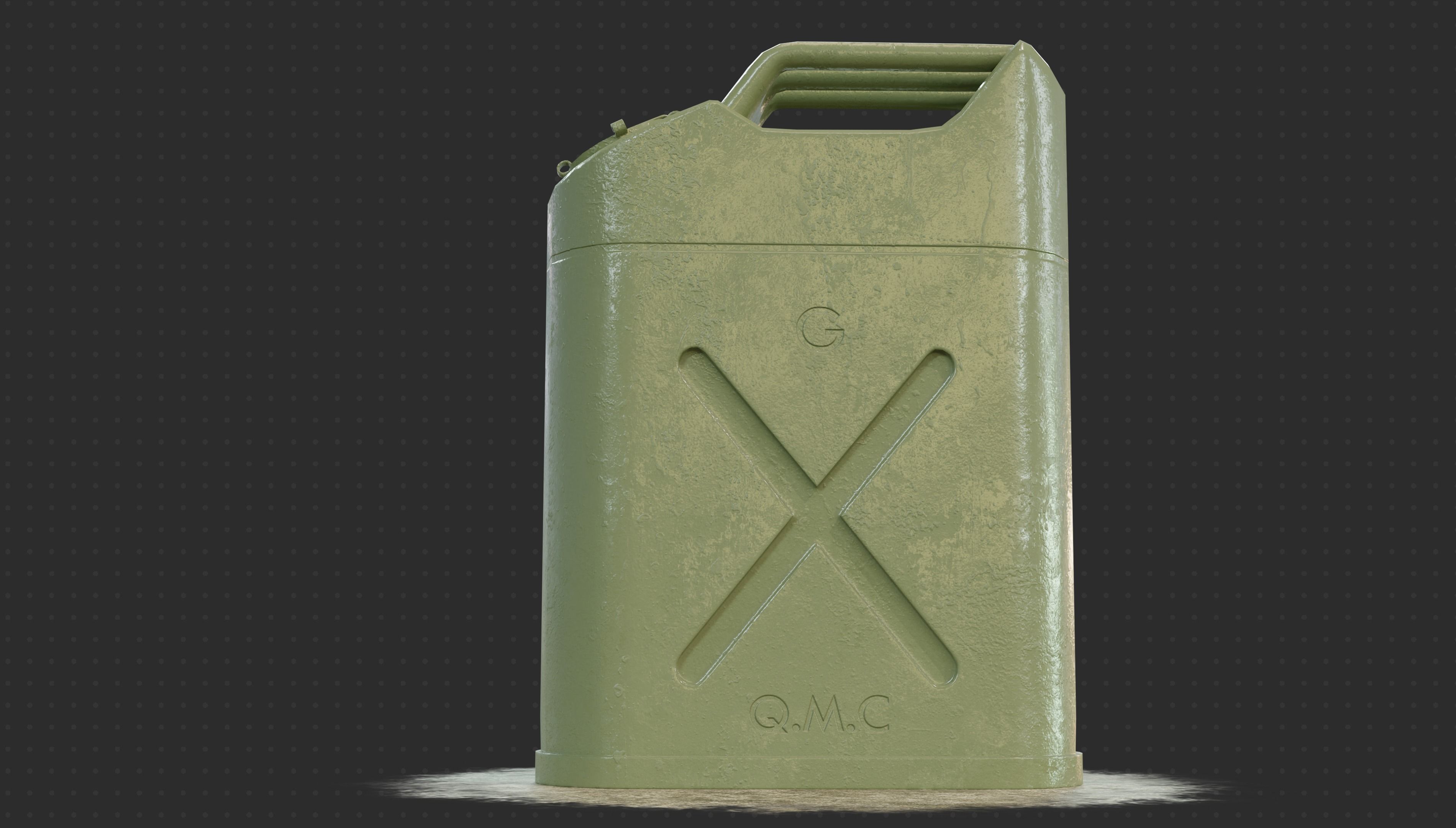 Gameready PBR Jerrycan Low-poly 3D model_6