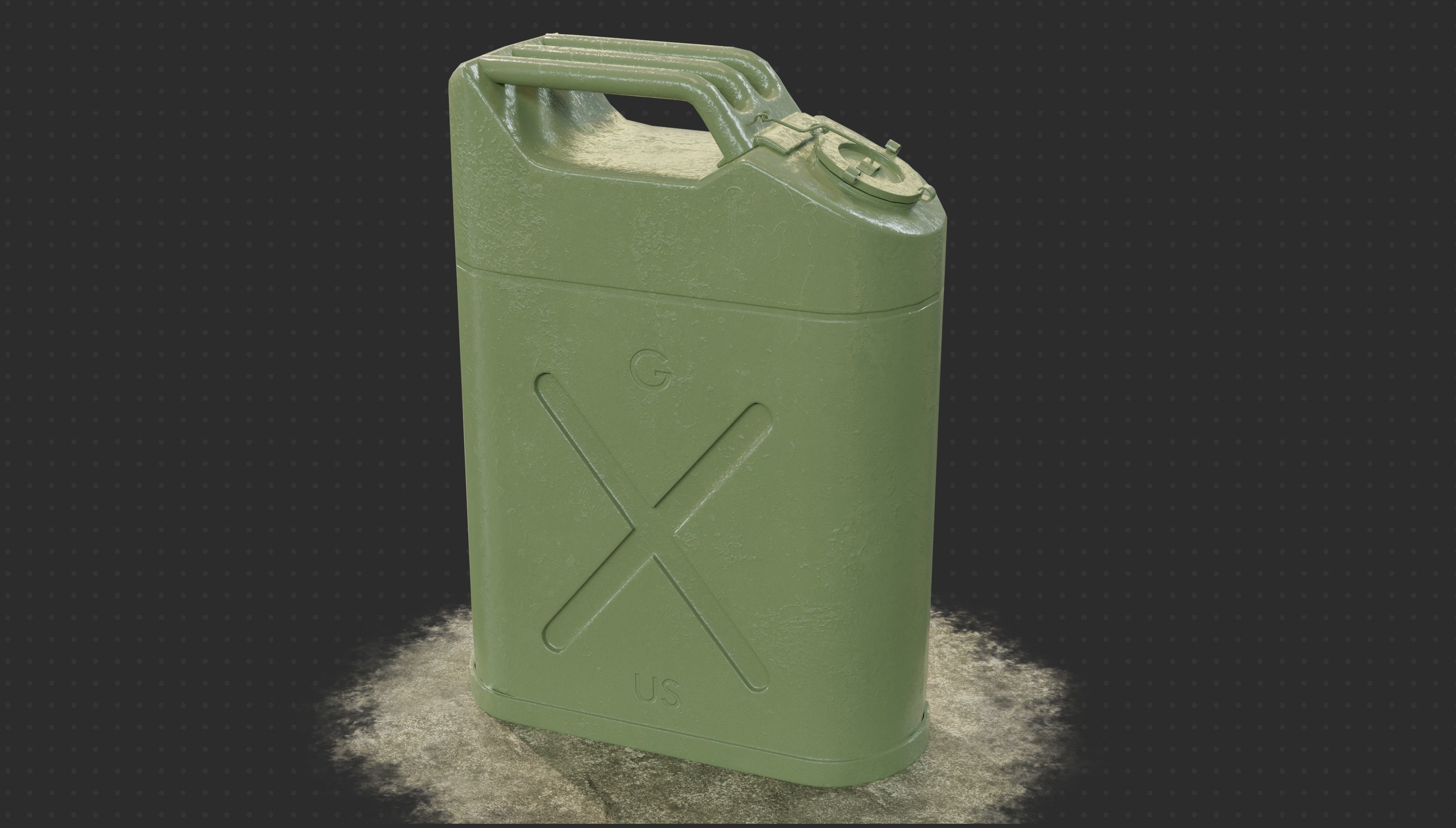 Gameready PBR Jerrycan Low-poly 3D model_3