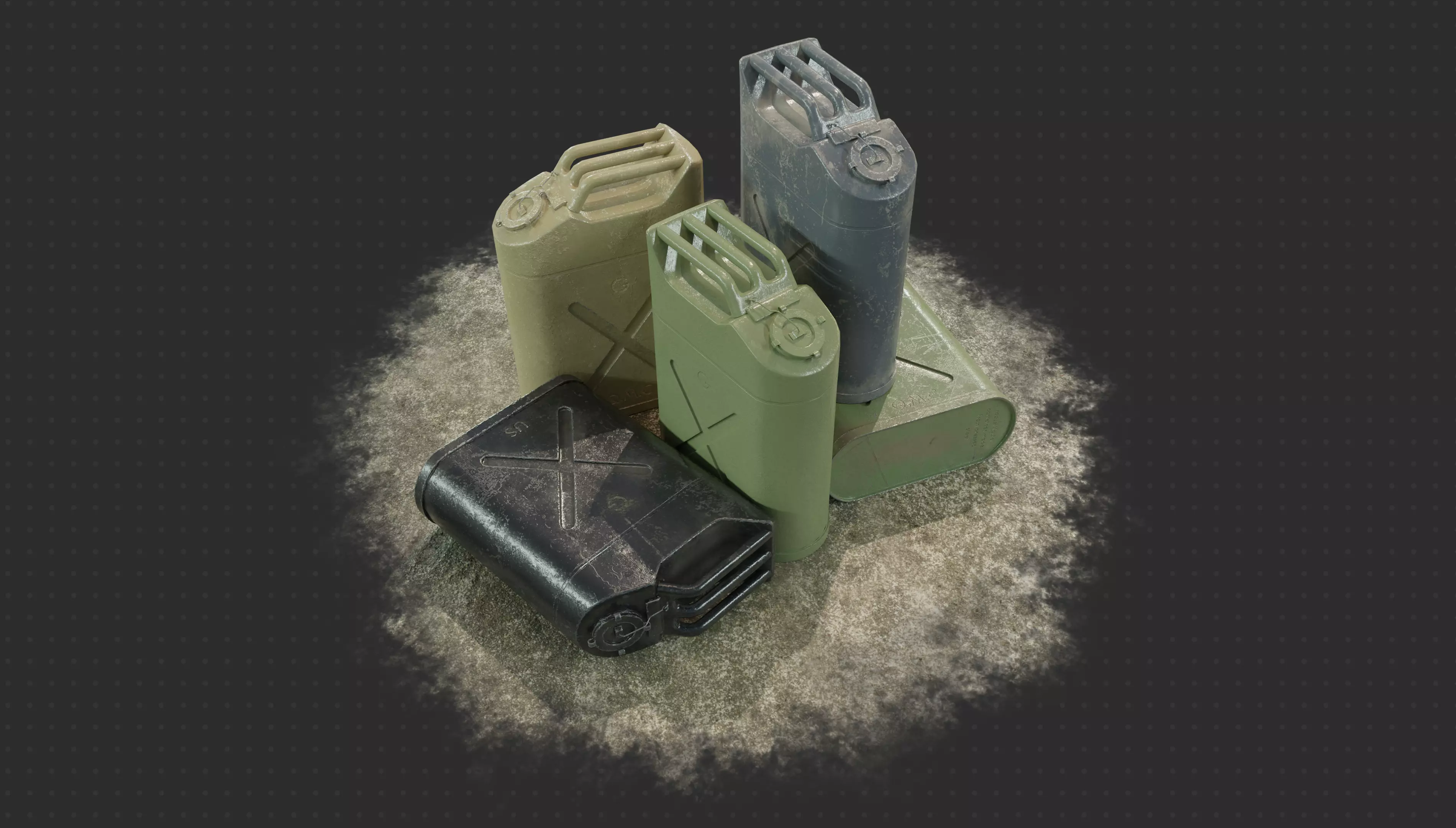 Gameready PBR Jerrycan Low-poly 3D model_0