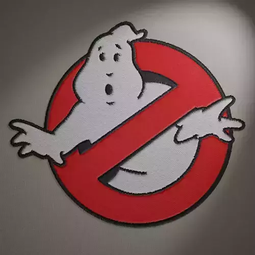 Embroidered Patch Ghostbusters Logo PBR texture
