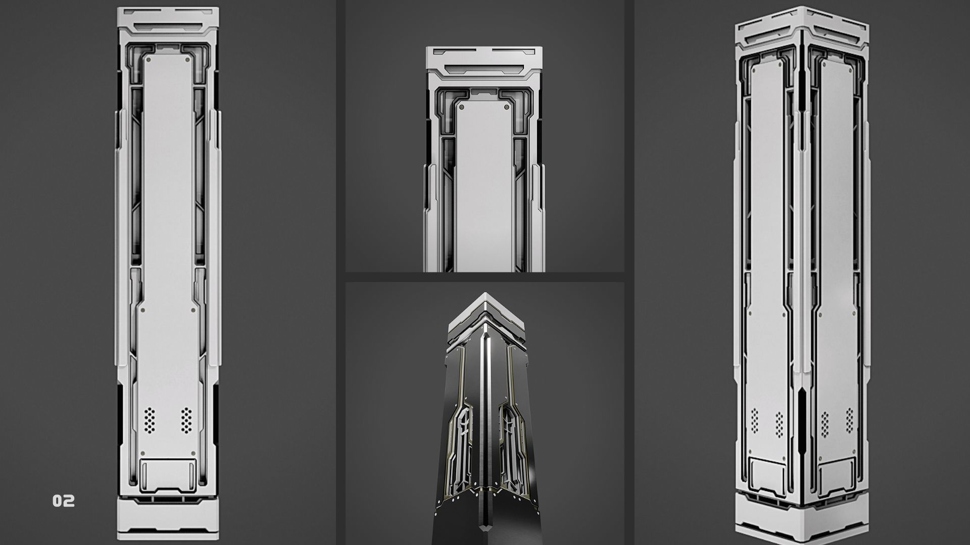 Scifi Pillar - C 3D model_2