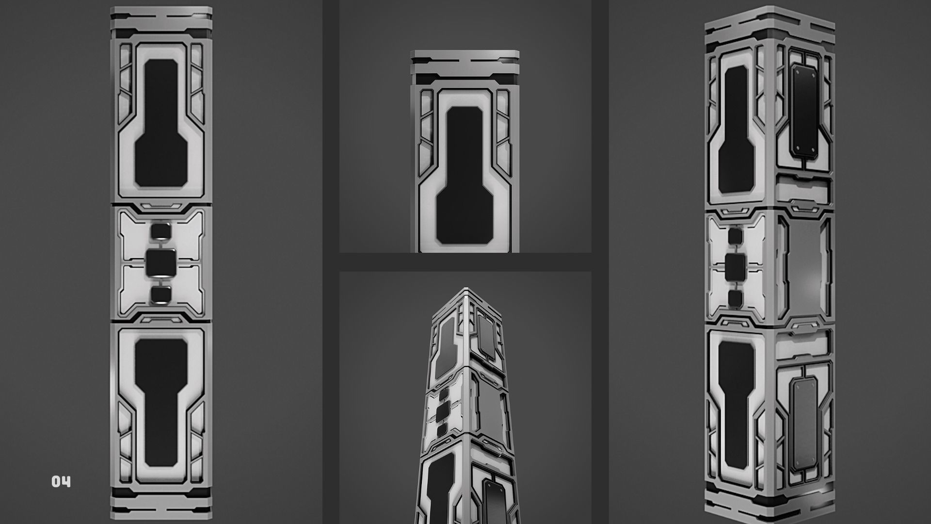 Scifi Pillar - C 3D model_4