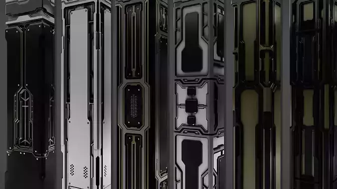 Scifi Pillar - C 3D model